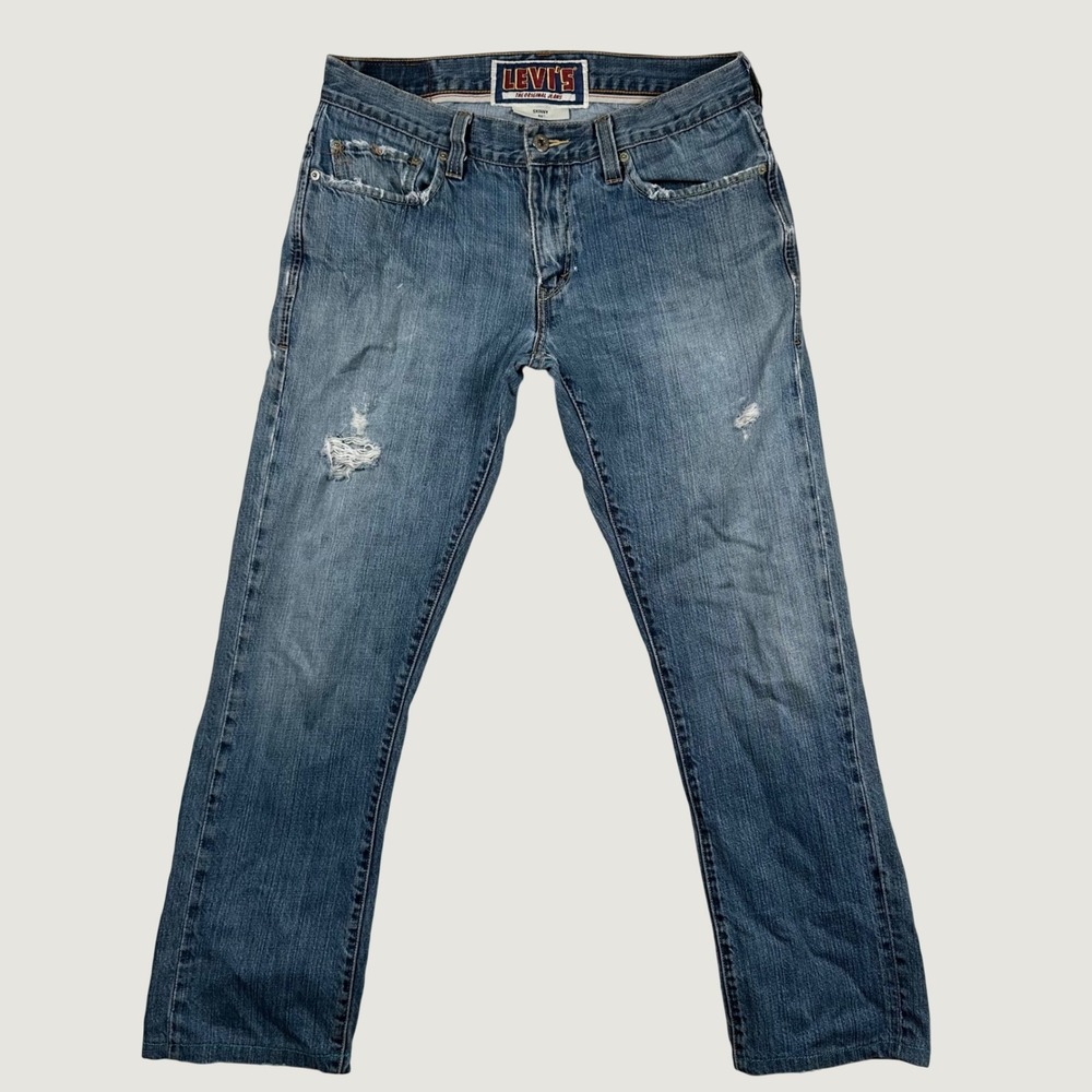 Levis 511 Skinny Jeans Mens Distressed Denim Pants 34x28 Grunger Rocker READ